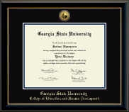 Georgia State University diploma frame - Gold Engraved Medallion Diploma Frame in Onyx Gold