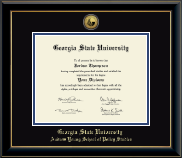Georgia State University diploma frame - Gold Engraved Medallion Diploma Frame in Onyx Gold