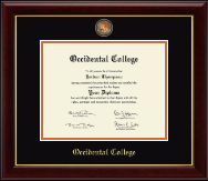 Occidental College diploma frame - Masterpiece Medallion Diploma Frame in Gallery