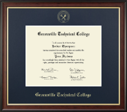 Greenville Technical College diploma frame - Gold Embossed Diploma Frame in Studio Gold