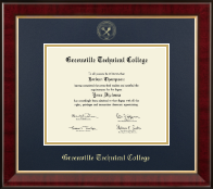 Greenville Technical College diploma frame - Gold Embossed Diploma Frame in Murano
