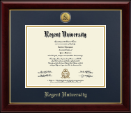 Regent University diploma frame - Gold Engraved Medallion Diploma Frame in Gallery