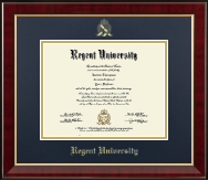 Regent University diploma frame - Gold Embossed Diploma Frame in Murano