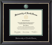 University of North Texas diploma frame - Pewter Masterpiece Medallion Diploma Frame in Noir