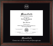 Mansfield Commonwealth University of Pennsylvania diploma frame - Silver Embossed Diploma Frame in Studio