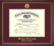 Fordham University diploma frame - Gold Engraved Medallion Diploma Frame in Kensington Gold