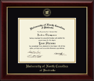 University of North Carolina at Pembroke diploma frame - Gold Embossed Diploma Frame in Gallery
