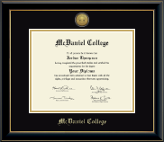 McDaniel College diploma frame - Gold Engraved Medallion Diploma Frame in Onyx Gold