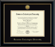 Tennessee Technological University diploma frame - Gold Engraved Medallion Diploma Frame in Onyx Gold