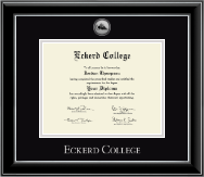 Eckerd College diploma frame - Silver Engraved Medallion Diploma Frame in Onyx Silver