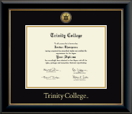 Trinity College diploma frame - Gold Engraved Medallion Diploma Frame in Onyx Gold