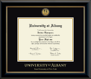 University at Albany State University of New York diploma frame - Gold Engraved Medallion Diploma Frame in Onyx Gold