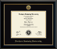 Northern Kentucky University diploma frame - Gold Engraved Medallion Diploma Frame in Onyx Gold