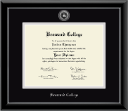 Broward College diploma frame - Silver Engraved Medallion Diploma Frame in Onyx Silver