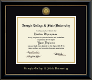 Georgia College & State University diploma frame - Gold Engraved Medallion Diploma Frame in Onyx Gold