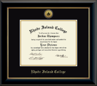 Rhode Island College diploma frame - Gold Engraved Medallion Diploma Frame in Onyx Gold