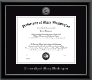 University of Mary Washington diploma frame - Silver Engraved Medallion Diploma Frame in Onyx Silver