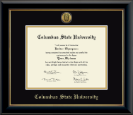 Columbus State University diploma frame - Gold Engraved Medallion Diploma Frame in Onyx Gold
