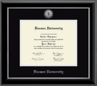 Daemen University diploma frame - Silver Engraved Medallion Diploma Frame in Onyx Silver