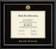 Saint Leo University diploma frame - Gold Engraved Medallion Diploma Frame in Onyx Gold