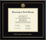 University of North Georgia diploma frame - Gold Engraved Medallion Diploma Frame in Onyx Gold