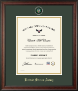 United States Army certificate frame - Army Promotion Certificate Frame in Studio