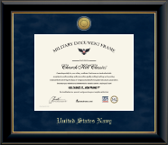 United States Navy certificate frame - Navy Retirement Certificate Frame in Onyx Gold