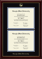 Georgia State University diploma frame - Double Diploma Frame in Gallery