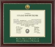 Dartmouth College diploma frame - Gold Engraved Medallion Diploma Frame in Chateau
