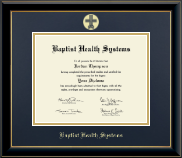 Baptist Health Systems diploma frame - Gold Embossed Diploma Frame in Onyx Gold