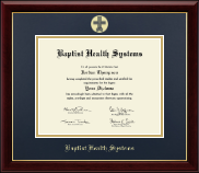 Baptist Health Systems diploma frame - Gold Embossed Diploma Frame in Gallery