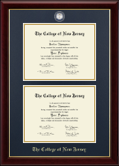 The College of New Jersey diploma frame - Double Masterpiece Diploma Frame in Gallery