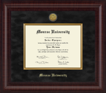 Monroe University diploma frame - Presidential Gold Engraved Diploma Frame in Premier