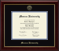 Monroe University diploma frame - Gold Embossed Diploma Frame in Gallery
