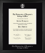 The University of Virginia's College at Wise diploma frame - Silver Embossed Diploma Frame in Arena