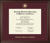 Rosalind Franklin University of Medicine and Science diploma frame - Gold Embossed Diploma Frame in Studio
