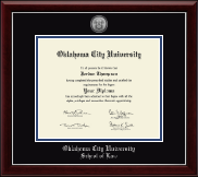 Oklahoma City University diploma frame - Silver Engraved Medallion Diploma Frame in Gallery Silver