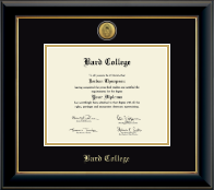 Bard College diploma frame - Gold Engraved Medallion Diploma Frame in Onyx Gold