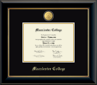Macalester College diploma frame - 23K Medallion Diploma Frame in Onyx Gold