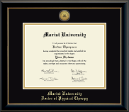 Marist University diploma frame - Gold Engraved Medallion Diploma Frame in Onyx Gold