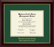 Western Credit Union Management School certificate frame - Gold Embossed Certificate Frame in Gallery