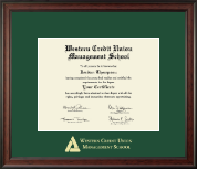 Western Credit Union Management School certificate frame - Gold Embossed Certificate Frame in Studio