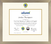 Informs certificate frame - Dimensions Certificate Frame in Light Champagne