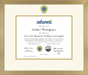 Informs certificate frame - Dimensions Certificate Frame in Chardonnay