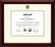 Informs certificate frame - Dimensions Certificate Frame in Gallery