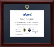 Informs certificate frame - Gold Embossed Certificate Frame in Gallery