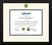 Informs certificate frame - Dimensions certificate Frame in Stealth