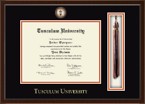 Tusculum University diploma frame - Tassel & Cord Masterpiece Diploma Frame in Delta