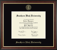 Southern Utah University diploma frame - Gold Embossed Diploma Frame in Studio Gold
