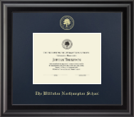 The Williston Northampton School diploma frame - Gold Embossed Diploma Frame in Midnight